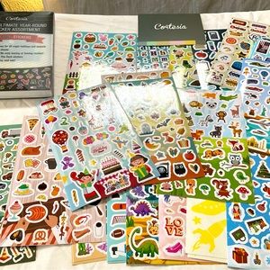 40 sheets stickers holidays, birthday,school,food,cars,etc